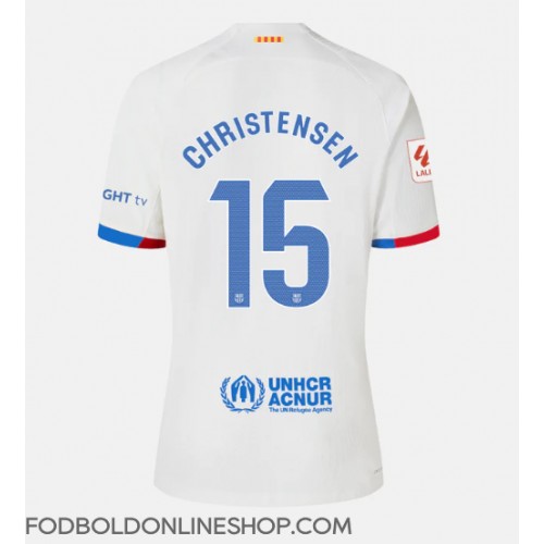 Barcelona Andreas Christensen #15 Udebanetrøje Dame 2023-24 Kortærmet
